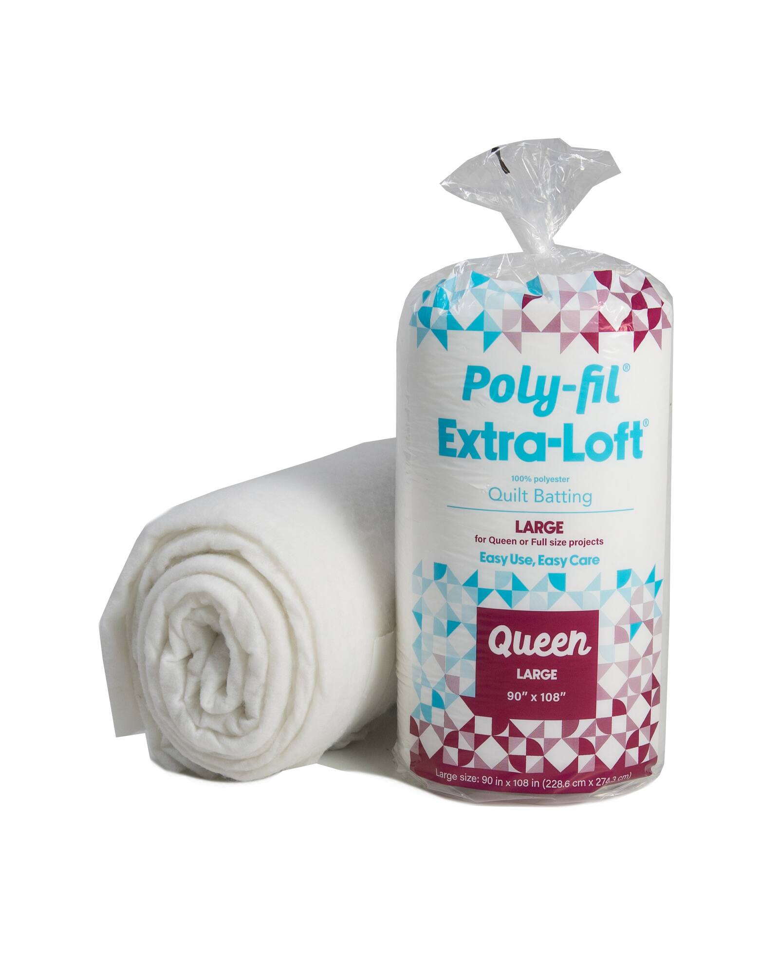 8 Pack: Poly-Fil® Extra Loft® 90" x 108" Queen Polyester Quilt Batting